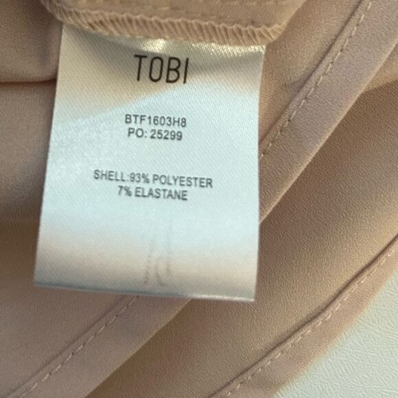 TOBI Nude Light Tan Flowy Sleeveless Lined Camisole Top Size XS New with Tags - Picture 4 of 9